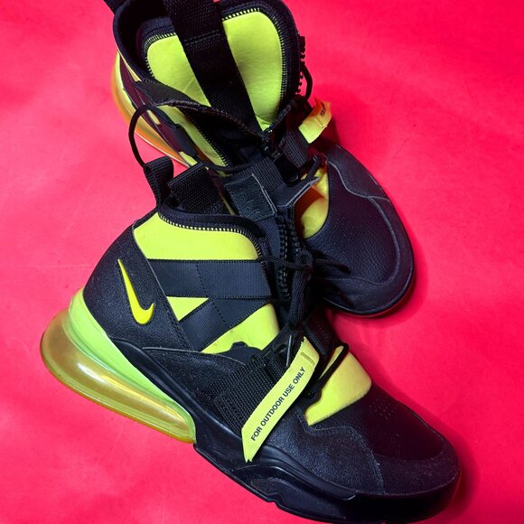 Nike Air Edge 270 Sneakers – Black & Neon Volt – Size 10.5 Men’s – Street Style - Picture 4 of 11